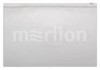 Папка пластиковая на молнии А4, 0.15мм, прозрачная, карман, цвет белый (BPM4A)