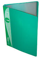 Папка пластиковая с файлами А4 030вкл, Бюрократ зеленая (BPV30grn)